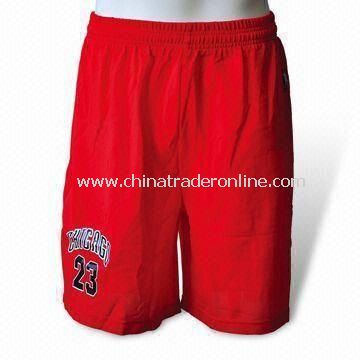 Basketball Shorts with Embroidery and Printing in Front