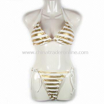 Bikinis/Swimwear, Made of 80% Polyester, Customized Logo Available