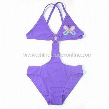 Childrens Swimsuit with Butterfly Motifs from China