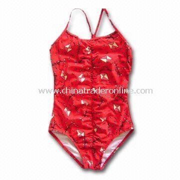 Childrens Swimwear with Beautiful Print, Highly Elastic, Comfortable, Attractive, and Healthy from China