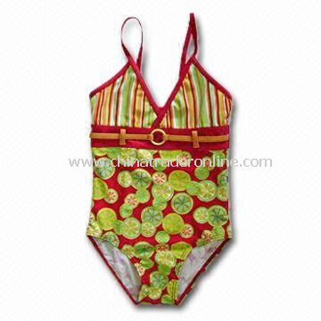 Childrens Swimwear with Ring at Chest, Made of 20% Elastane and 80% Polyamide