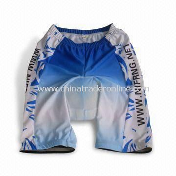 Cycling Wears Shorts, Made of 80% Polyester and 20% Lycra with Silicone Gripper
