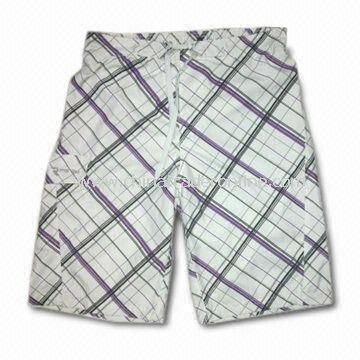 Mens Swimming Shorts with Mesh Lining, Made of Microfiber