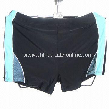 One-piece Swimwear, Available in Black and Blue Combination, Made of 82% Nylon + 18% Spandex from China