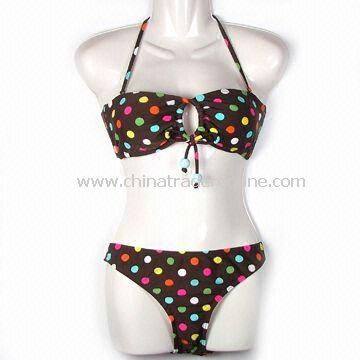 Two-piece Bikinis/Swimwear, Made of 82% Nylon and 18% Spandex from China