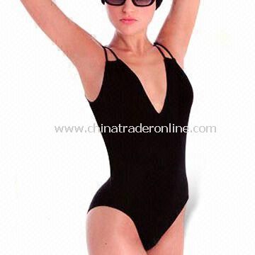 Womens Swimsuit, Available in Black, 100% Nylon Lining, OEM Orders are Welcome from China