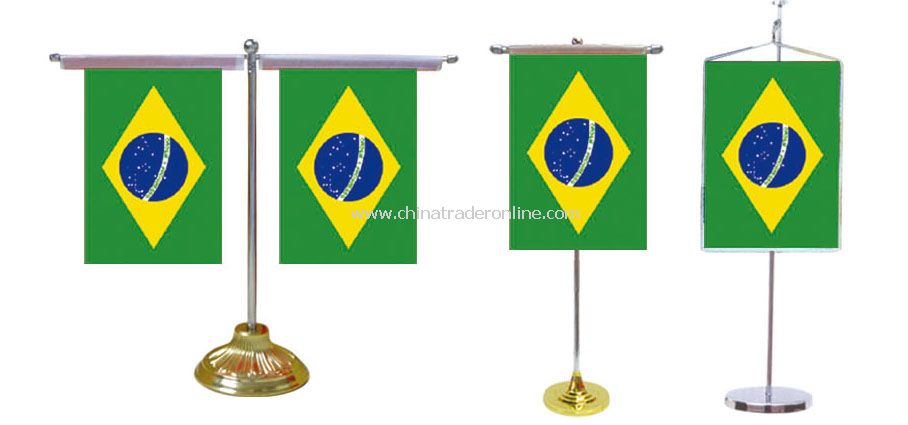 Brazil desk flag from China