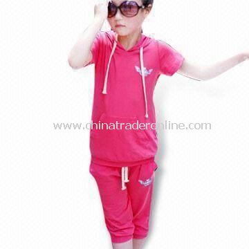 Childrens Jogging Suit, Made of 100% Cotton, Customized Designs, Logos and Sizes are Accepted