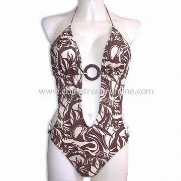 Ladies Swimwear Made of 80% Polyamide and 20% Elastane, Water- and Abrasion-Resistant