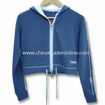 Ladies Jogging Suit, Made of 100% Cotton Spandex Loop Terry, Comfortable for Sportswear