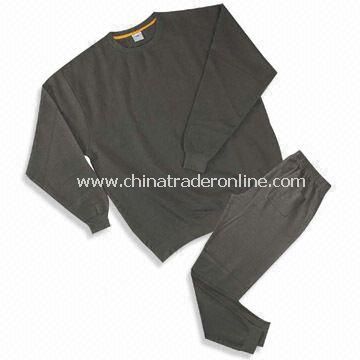 Mens Jogging Suit with Logo Print, Made of 35% Cotton and 65% Polyester from China