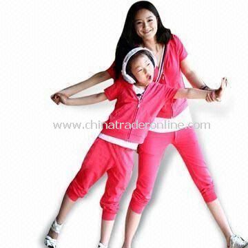 Sweat Suit, Suitable for Girls, Made of 100% Knitted Cotton