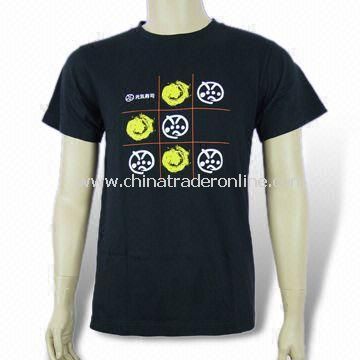 200gsm Mens T-shirt, Made of Cotton Material, Customized Logos are Accepted