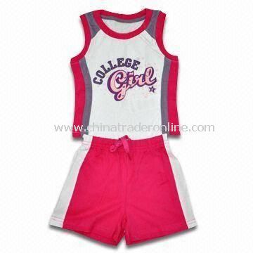 Childrens Sport Suits, Made of 100% Cotton Jersey 160gsm 30s Yarn from China