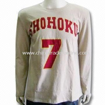 Mens Knitted T-shirt, Made of 100% Cotton, Customized Labels are Accepted from China