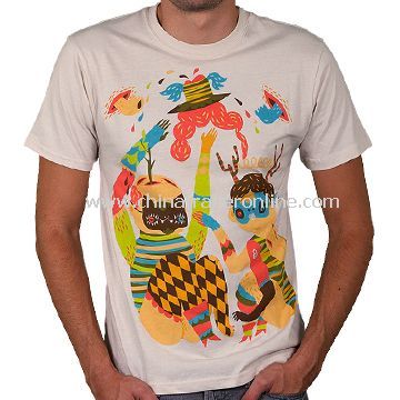 Mens Knitted T-shirt, Various Colors and Sizes are Available, Customized Artworks are Accepted from China