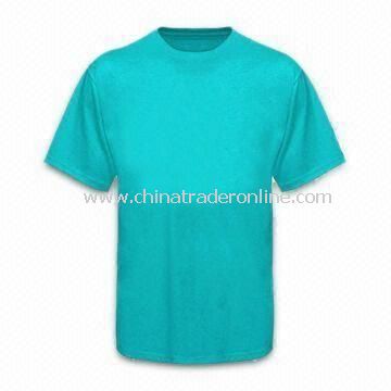 Mens Moisture Wicking T-shirt with Round Neck, Customized Logos Welcomed from China