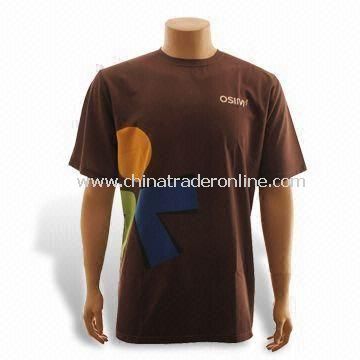 Mens T-shirt, Made of 100% Cotton, Various Colors and Sizes Available from China
