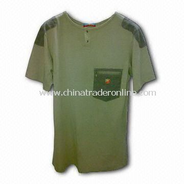 Mens T-shirt, Made of Cotton, Can be Made as Per Customers Requests from China