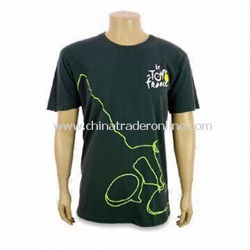 Mens T-shirt, Made of Cotton Material, Available in Various Sizes and Colors from China
