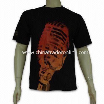 Mens T-shirt, Made of Cotton Material, Customized Requests Accepted, Available in Various Colors from China