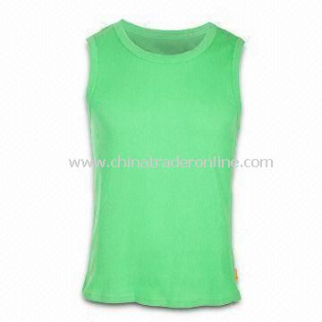 Mens T-shirt with Round Neck, Available in Various Sizes from China