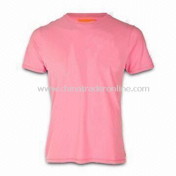 Mens T-shirt with Round Neck, Various Functions Available