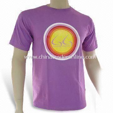 Men T-shirt, Made of Woven Fabric, Customized Designs Welcomed from China