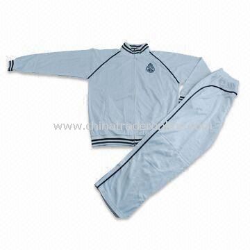 Training and Jogging Suit, Made of 100% Polyester Tricot, Customized Colors are Accepted from China