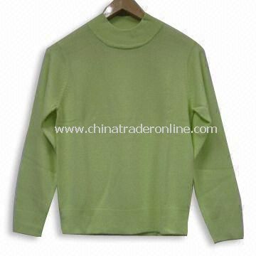 Knitted Sweater for Ladies, Made of 100% Soft Acrylic/Cashmere Like, Soft Feeling from China