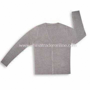 Ladies Knitted Sweater, Made of 100% Soft Acrylic/Cashmere Like with Soft Feeling from China