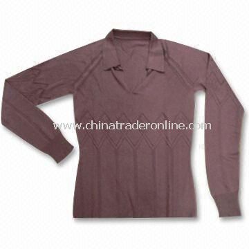Sweater, Made of 55% Silk and 45% Cashmere, Fashionable Design