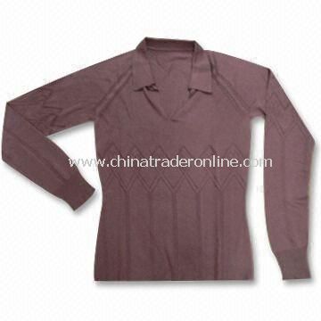 Sweater, Made of 55% Silk and 45% Cashmere, Fashionable Design from China