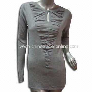 Sweater, Made of 90% Viscose and 10% Cashmere, Weight of 14gg