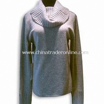 Womens Cashmere Sweater, Long-sleeve, with 12GG Material