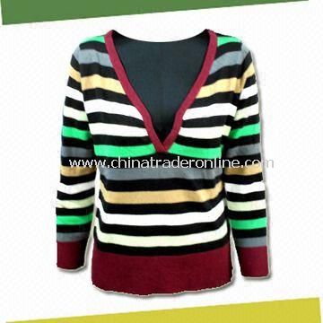 Womens Knitted Sweater with Weight of 168g, Made of 100% Cashmere Like
