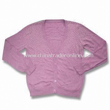 Womens Sweater, Made of 45% Nylon, 42% Viscose, 10% Wool and 3% Cashmere from China