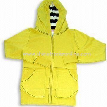 Yellow Hoody Silk/Cashmere Sweater, Customized Specifications are Accepted