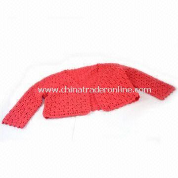 Childrens AC/WO Hand Crochet Cape, Available in Red from China