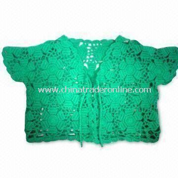 Crochet Sweater for Kids, Machine Made, with Tolerance Ranging from 0.3 to 0.5cm