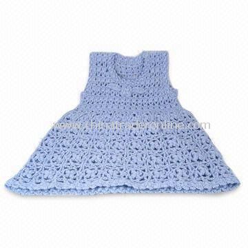 Girls AC/WO Hand Crochet Dress with Flower from China