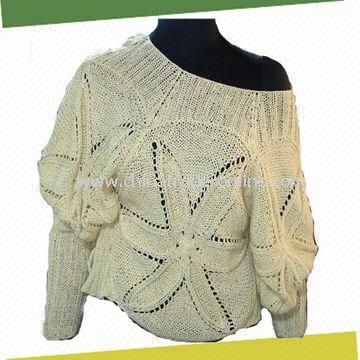 Womens Crochet Sweater, Made of 100%Cotton from China