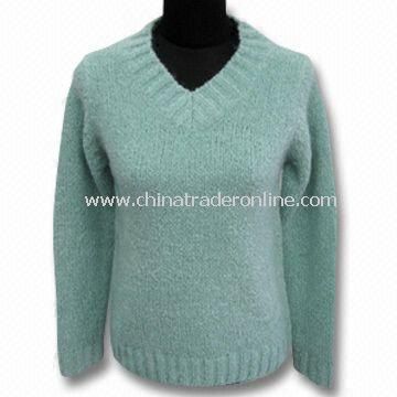 3G Womens Sweater, Made of 82% Acrylic, 9% Mohair and 9% Wool