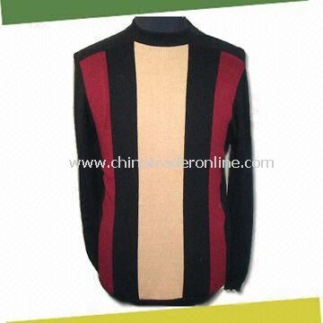 Mens Blouse Sweater, Made of 50% Tencel and 50% Cotton, Long Sleeves and Round Neck from China