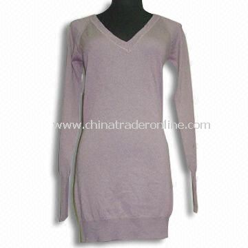 Sweater, Suitable for Women, Weighs 14 to 140g and Made of 100% Wool