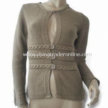 Womens Sweater, Made of 50% Acrylic and 50% Wool from China