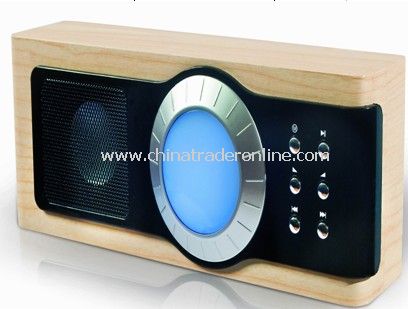 Wooden SD Card Speaker with FM radio