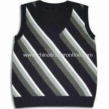 Childrens Sweater with Stripe, Made of 100% Cotton from China