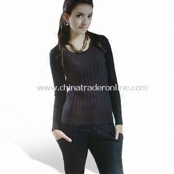 Womens Cardigan Sweater, Made of 100% Cotton, Fashionable Style