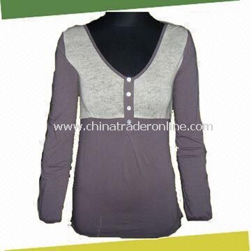 Womens knitted Sweater, Made of 100% Cotton